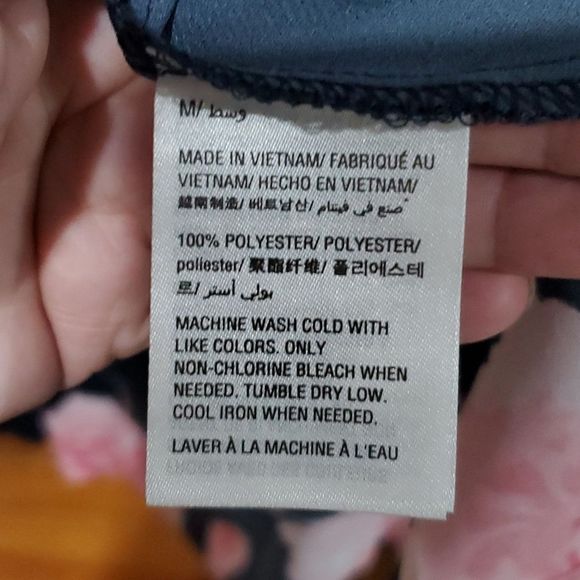 Bar III Floral Print Flounce Wrap Dress Maxi Length Size M - Picture 13 of 13